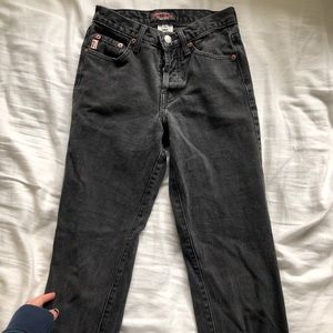 black guess vintage high waist mom tapered black